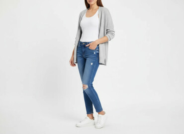 sinsay spodnie jeansy szerokie: Sinsay, Jeansy damskie, rozmiar XS