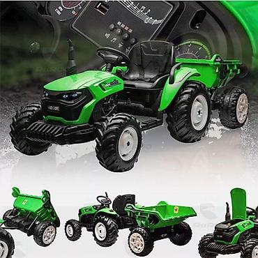 oversize dzemperi: Dečiji električni traktor sa prikolicom i daljinskim upravljačem – — 1