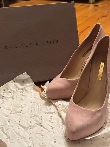 Tuflilər: Tuflilər, Charles&Keith, Ölçü: 38, rəng - Çəhrayı, İşlənmiş — 2