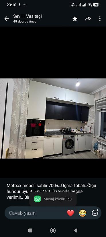 Mətbəx mebeli satılır 700₼. Üçmərtəbəli. Ölçü hündürlüyü 3. Eni lalafo.az -da Mətbəx mebeli satılır 700₼. Üçmərtəbəli. Ölçü hündürlüyü 3. Eni