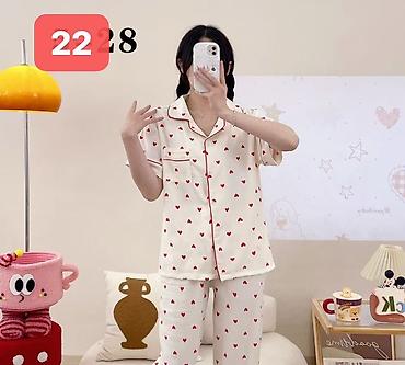 Пижамы: Пижама, Хлопок, Китай, На пуговицах, M, L — 9