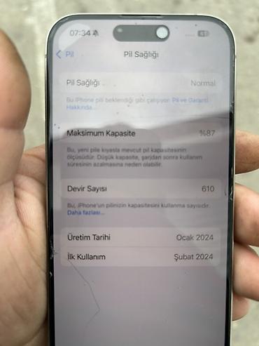 islenmis telefon: IPhone 15 Pro, 128 GB, Natural Titanium — 6