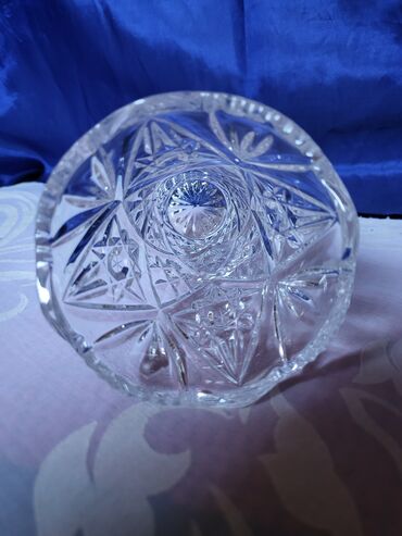 Ostali kućni dekor: Kristalna nova vaza 70te. Vaza kristal,led kristal,rucna — 5
