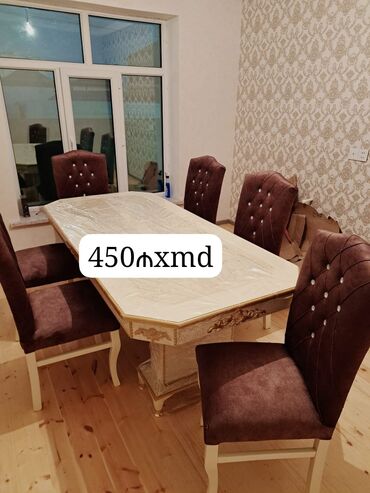 masa ve oturacaqlar: Qonaq otağı üçün, 6 nəfər