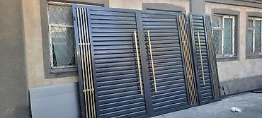 Распашные ворота: Металлические ворота с декоративными панелями .Ферма и навесом любой — 50