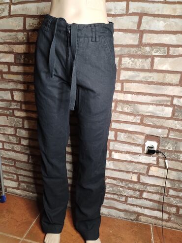 lanene zenske pantalone: Lanene pantalone M
Pamuk, lan
Struk po 38
Nogavica spolja 106