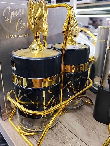 Набор для специй «2 Jar Rotating» в подставке. - Комплект: 2 банки