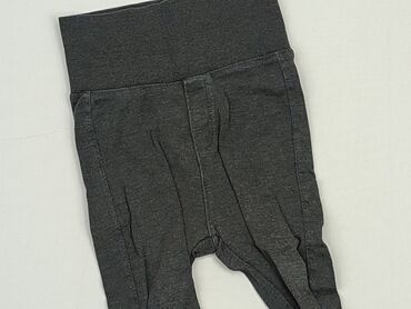 legginsy bawełniane czarne: Legginsy, H&M, 3-6 m, stan - Dobry