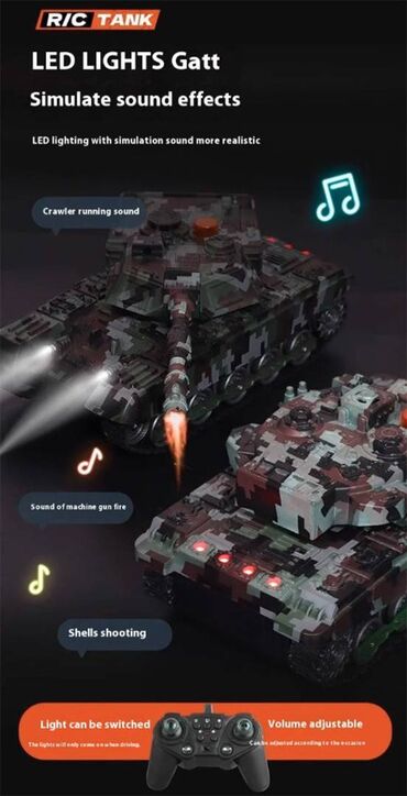 Ostalo: Nov RC tenk. Može da se kreće napred, nazad, levo. desno, da mu se — 8