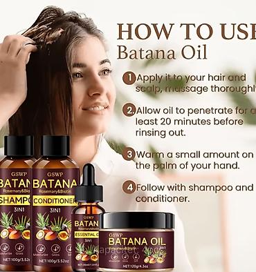 baletanke devojcice: GSWP Batana Hair Care Set – komplet za negu kose sa ruzmarinom i — 6
