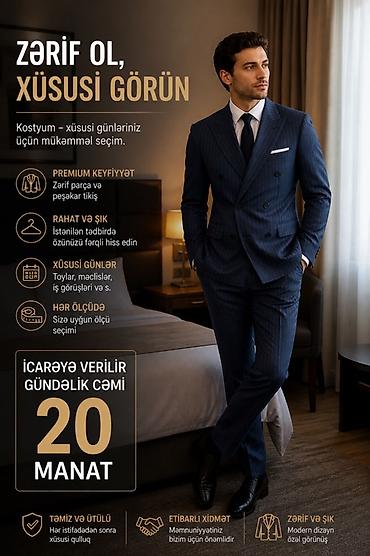 kirayə geyim: Kostyum icarəsi – xüsusi günləriniz üçün ideal seçim. Xüsusiyyətlər — 1
