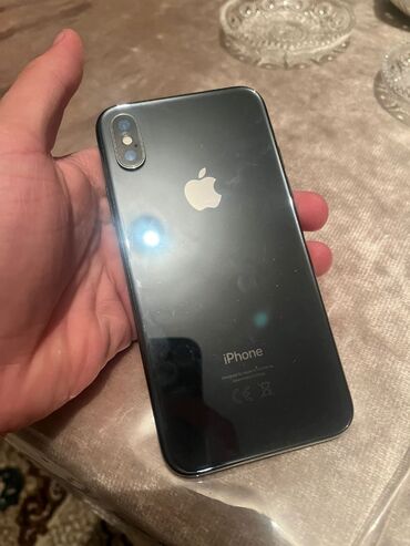 iphone x baki: IPhone X, 64 GB, Space Gray, Barmaq izi, Face ID