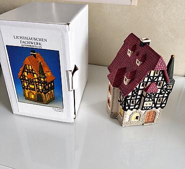 Жарык кылуу: Декоративный домик-светильник “Lichthäuschen Fachwerk”, запеченный — 1