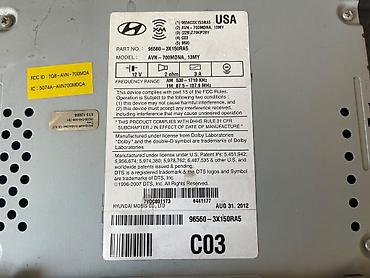 Digər avtoelektronika: Hyundai AVN-700MDNA OEM multimedia/navi bloku və ön panel dəsti - — 2