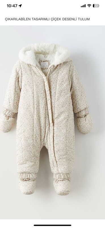 klyoş donlar 2023: Kombinezon, Uniseks, 6 - 9 ay, Zara Kids