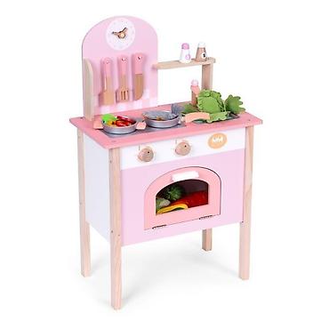 voki toki za bebe: Dečija kuhinja pink sa 8 dodataka, rernom, slavinom i sudoperom – — 1