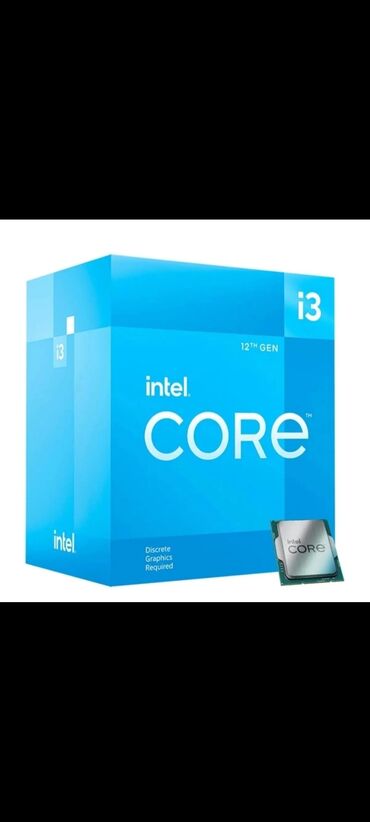 intel core i9 qiymeti: Prosessor Intel Core i3 12100F, 3-4 GHz, 4 nüvə, Yeni