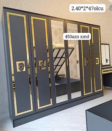 isqaf: Yeni, 6 qapı, Güzgülü, Boz, Açılan, Düz dolab — 1