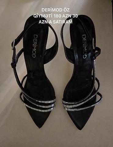 Basanoşka və səndəllər: Brend: Derimod Model: Qadın üçün zərif, nazik qayışlı açıq ayaqqabı — 1