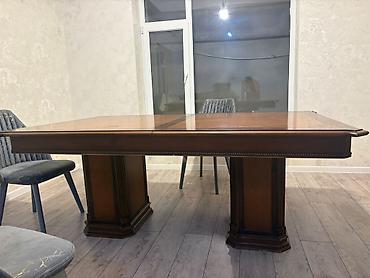 Masalar: Qonaq masası, İşlənmiş, Açılan, Taxta, Dördbucaq masa — 1