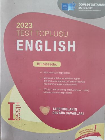 İngilis dili Testlər 11-ci sinif, 1-ci hissə, 2023 il
