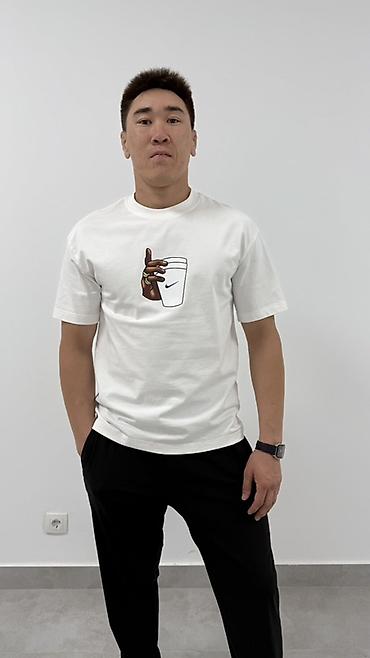 Эркектердин футболкасы, M, L, XL, Nike, Жаңы, түсү - Ак, Өзү алып кетүү, Акысыз жеткирүү, Акылуу жеткирүү