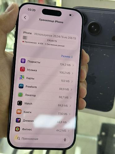 note 13 pro plus: IPhone 17 Pro, Б/у, 256 ГБ, Синий, Кабель, Коробка, 99 % — 5