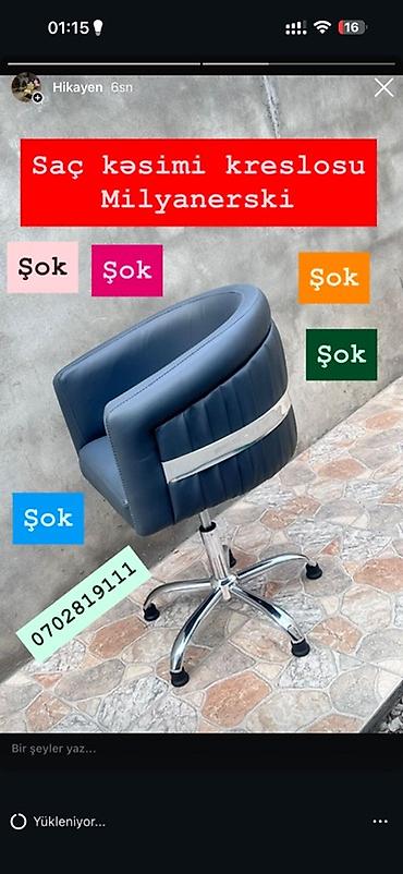 Salon, tibbi mebel: Yeni, Saç kəsimi kreslosu — 1