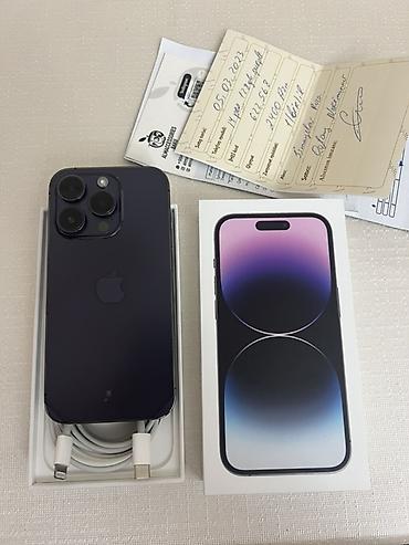15 pro max dubay: IPhone 14 Pro, 128 GB, Deep Purple, Face ID — 2
