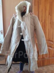 Дубленки: Дубленка, Классическая модель, По колено, Все размеры — 7