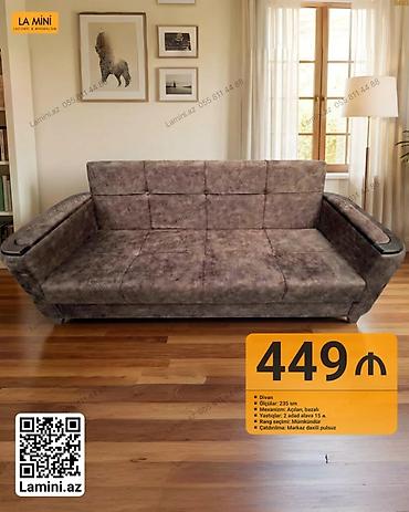 Divan – La Mini - Ölçü: 235 sm - Mexanizm: Açılan, bazalı (yataq