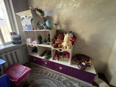 полки для контейнера: Детский модульный стеллаж с нижней тумбой - Конфигурация: открытые