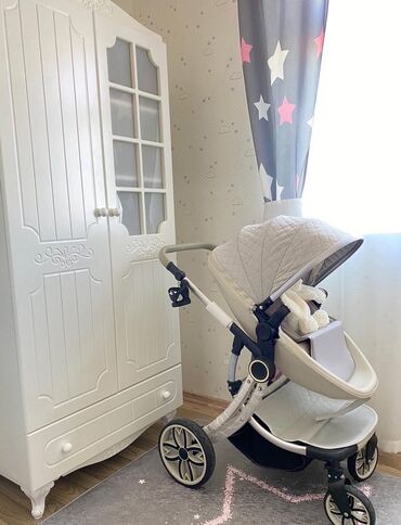 QAZ: Uşaq arabası – premium dizayn və rahatlıq - Rəng: krem/bez (quilted