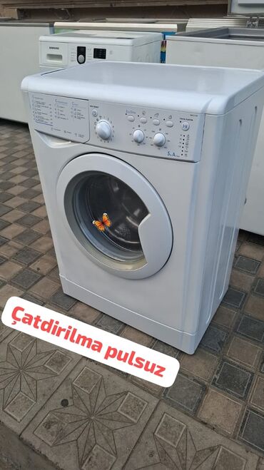 paltaryuyan sumqayit: Paltaryuyan maşın Indesit, 5 kq, İşlənmiş, Avtomat, Qurutma var, Kredit yoxdur, Ünvandan götürmə, Pulsuz çatdırılma