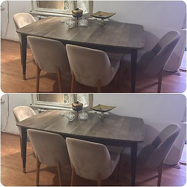 Qonaq otağı üçün, İşlənmiş, Açılan, Kvadrat masa, 6 stul lalafo.az -da Qonaq otağı üçün, İşlənmiş, Açılan, Kvadrat masa, 6 stul
