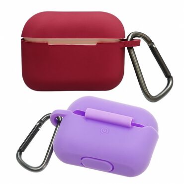 Другие аксессуары для компьютеров и ноутбуков: Силиконовый чехол для AirPods с карабином Надёжный защитный чехол для