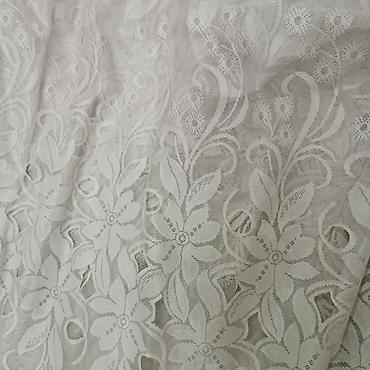 Декоративные цветы: Тюль в молочном цвете Размер :высота 2.75 ширина 6 м - Материал — 5