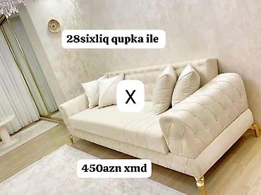 tap az divan: Klassik dizaynlı krem rəng divan - Ölçü: 28 sıxlıq qupka ilə — 1