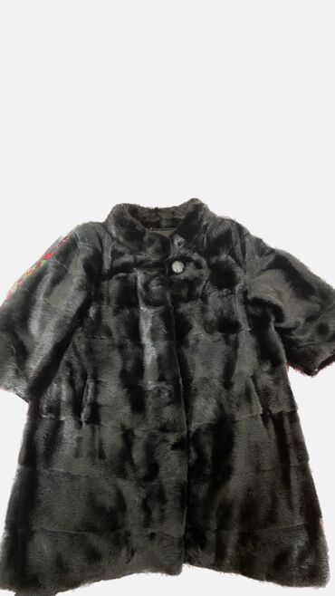шуба теплая: Шуба, Норка, По колено, 5XL (EU 50)