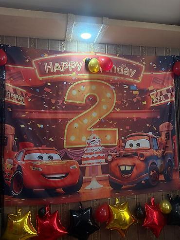 masin şekilleri: Ad günü fonu (banner) "Cars" / Şimşək Makkuin - 1 dəfə istifadə olunub — 1