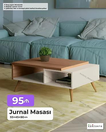 Jurnal masası – müasir dizayn - Ölçülər: 55×45×90 sm - Material: 18 mm