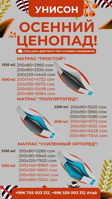 резиновый ковер: Матрасы УНИСОН — «Осенний ценопад». Спеццены действуют при условии