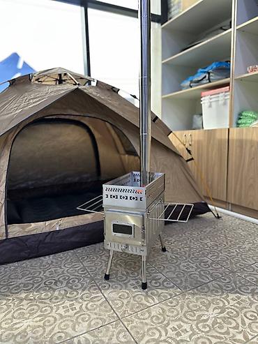 Палатки: Печь для бани дровяная угольная Материал из нержавеющей стали — 6