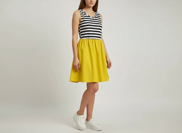 bluzki basic w paski: Sukienka damska, rozmiar S