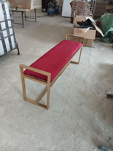 salon oturacaqlari: Qızılı metal karkaslı premium oturacaq dəsti - Material: Toz boya ilə — 2