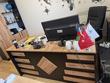 boyama seti: Ofis mebeli desti satılır Müdür masasi 1 ed işçi masasi 1 eded dolab — 2
