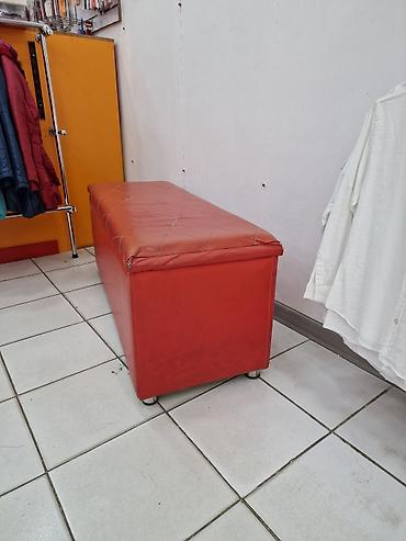 ders stulu: Qırmızı rəngli oturacaq 125x45x50 - Material: Dəriyə bənzər — 2