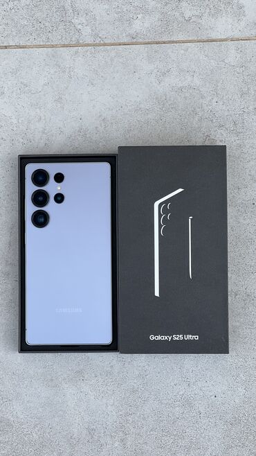 телефон рассрочку ош: Samsung Galaxy S25 Ultra, Колдонулган, 512 ГБ, түсү - Көк, 1 SIM, 2 SIM, eSIM