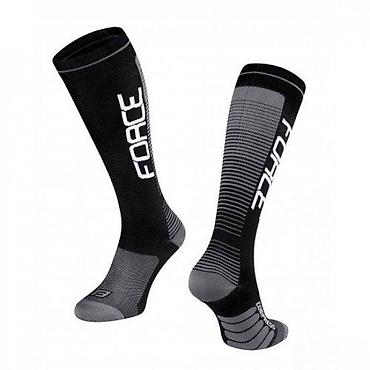 odece: ČARAPE FORCE COMPRESS, CRNO-SIVE L-XL / 42-47 | elastične — 1