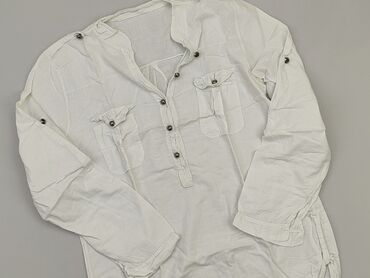 białe dopasowana bluzki z długim rękawem: Blouse, M (EU 38), condition - Good